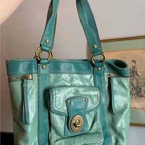 Coach Teal Leather legacy Bag